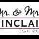 Wedding Sign Stencil- Custom Mr & Mrs Est. -  7 Sizes available- Create your own Wedding Signs!