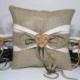 Two Personalized Rustic Flower Girl Baskets and Ring Bearer Pillow For Your Country Woodland Wedding