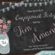 Rustic Engagement Party Invitation- Mason Jar - Chalkboard Style -Strung Lights - Color - Black & White -Sweet Melissa Creations