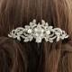 Crystal Wedding Hair Comb Accessory Silver Vintage Style Rhinestone Wedding Hair Comb with Swarovski Pearls Bridal Hair Accessories