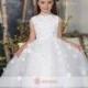 Ball Gown Scoop Ankle-Length Organza Sleeveless Flower Girl Dresses