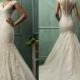 New Illusion Backless V Neck 2014 Mermaid Wedding Dresses Tulle/Applique Pearls Sheer Chapel Train Wedding Dress Cap Sleeve Bridal Gowns Online with $142.81/Piece on Hjklp88's Store 