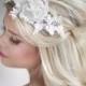 Wedding Hair Accessory, Rhinestone Bridal Head Piece, Lace Head Piece - New