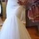 2015 Real Image Wedding Dresses Mermaid Pleated Lace Up Back Sweetheart White Sash Tulle Stunning Bridal Gowns Dress Chapel Train Custom, $112.88 