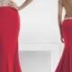 Custom Made Evening Dresses Mermaid Heavy Beaded Hollow V-Neck Pageant Sleeveless Prom Party Dresses Gowns Satin Sweep Train Open Back, $127.4 