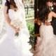 Real Image 2015 Wedding Dresses Mermaid Sweetheart Lace Up Back Organza Ruffle Tiers Pleated Vintage Bridal Gowns Dress Chapel Train Custom, $116.92 