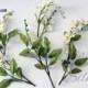 Artificial Flowers - One LOT CREAM WHITE Vinca Clusters - Flower Crowns, Halos, Wedding Crown, Hair Accessories