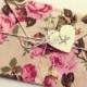Will you be my bridesmaid, Card, Wedding Invitation, bridesmaid reveal. floral fabric envelopes tied with baker's twine