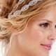 Poppy Double - Crystal Headband, Rhinestone, Wedding, Bridal, Headpiece, tie on, bohemian
