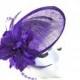 Purple Fascinator Hat - Purple Kentucky Derby Fascinator Hat - Wedding Fascinator Hat - Tea Party Fascinator hat - fancy English Hat
