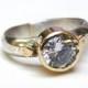 Handmade Engagement Ring - Fine 14k gold ring silver ring ,Gemstone White Topaz stone ring Similar diamond ring