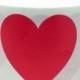 Large Red Heart Shape Stickers 