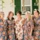 Gray Bridesmaids Robes Sets. Kimono Crossover Robe. Bridesmaids gifts. Getting ready robes. Bridal Party Robes. Floral Robes. Dressing Gown