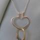 Heart Engagement Ring Holder Necklace Charm Pendant Sterling Silver Heart Necklace JJDLJewelryArt