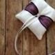 Plum Wedding Dog Ring Bearer Pillow White or Ivory Limited Edition