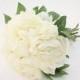 Cream Peony Bouquet  - Artificial Flower Bouquet, Artificial Flower, Wedding Bouquet, Bridesmaid Bouquet, Clutch Bouquet