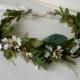 Ivy Vine Hair Wreath Renaissance Headdress rustic woodland -Juniper- earthy artificial FlowerCrown wedding accessories bridal headpiece