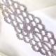 Silver Rhinestone Encrusted Bridal Belt Sash - Custom Ribbon - Extra Long Silver and Crystal Wide Wedding Dress Belt