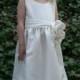 Bustled Flower Girl dress, silk faille, customized, by sash couture