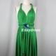 Emerald Green Bridesmaid Convertible Multiway Dress Wrap Bridesmaid Infinity Dress Emerald Green Knee Length Wrap Convertible Wedding Dress