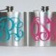 Personalized  monogrammed flask, stainless steel 6oz, groomsmen, bridesmaid