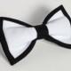 Black Tuxedo Dog Bow Tie, wedding bow tie
