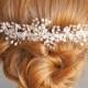 IZARRA, Bridal Headpiece, Freshwater Pearl and Rhinestone Bridal Hair Comb, Crystal Wedding Hair Comb, Wedding Bridal Hair Accessories