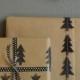 DIY Black Tree Garland And Stamped Wrapping Paper
