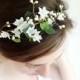 ivy head wreath -  ivory flower hair circlet