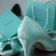 Wedding Shoes - Tiffany Blue - Crystals - Tiffany Blue Wedding - Dyeable Choose From Over 100 Colors - Wide Sizes Available - Shoes Parisxox - New