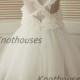 Lace Tulle TUTU Flower Girl Dress Cross Back Junior Bridesmaid Dress Toddler Kids Dress for Wedding