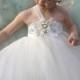 Flower Girl dress- in size newborn to 11 years old, Jillybean tutu, lace flowers, flower girl dress, ivory girl dress,