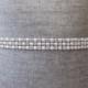 3 row Rhinestone & Pearl bridal wedding sash / belt, bridesmaid sash