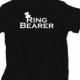Stylish Ring Bearer with Top Hat Accent T-Shirt - Bridal Party Black and White T-shirt - Bridal Entourage T-Shirt