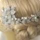 Birdcage Veil  and a Bridal Hair Comb (2 Items) Headpieces Bridal Comb Swarovski Pearls Wedding comb bridal veil headpieces