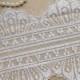 Unique Chantilly Lace Trim in White with Peacock Feather for Bridal, Veils, Lingerie, Costumes Supplies