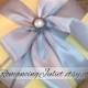 Romantic Satin Elite Ring Bearer Pillow with Delicate Pearl Accent...Choose the Colors...BOGO Half Off...shown in canary yellow/silver gray