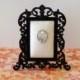 Wedding ring holder black lace frame: engagement ring holder, bridal shower gift, for her, ring stand
