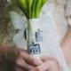 10 COMPETE KITS - To make 10 Wedding Bouquet Charms with Glass  - Family photos, monograms or any special memories (Includes everything )