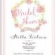Bridal Shower invitation Wedding Shower invitation Shabby Chic Wedding Gown Floral rose pearl Invitation Card Design elegant  - card 130