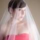 Extra Wide Sheer Drop Wedding Veil (Cathedral Veil, Illusion Bridal Veil, Blusher, Raw Edge Veil, Drape Veil, Long Veil)