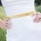 gold wedding belt, gold bridal sash , bridal beaded sash