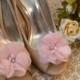 Flower Shoe Clips -  Pink Flower shoe clips