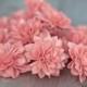 10 Coral 3" Wood Flowers, Bouquet Flowers, Coral Wedding Flowers, Bridal Shower Decor