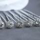 6 pcs Rhinestone Bridal Hair Pin Wedding Jewelry Crystal Bobby Hairpin Clip Accessories Silver HP035LX