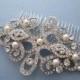 Bridal Hair Comb - SWAROVSKI Crystal and Pearl Wedding Hair Comb
