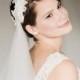 Fingertip Wedding Veil with Lace Headpiece, Detachable Veil with Lace Headband, Custom Length Veil in White or Ivory