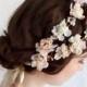 ivory flower crown -  bridal floral crown