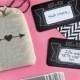 20 Scratch-off Love Notes or Valentine's Day Love Coupons // Mini Cotton Drawstring Bag - New