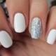 White and Silver Nails - New